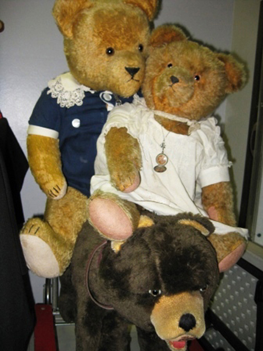 Early teddy bears are a specialty of Kathleen Maher. Image courtesy of West Palm Beach Antiques Festival.